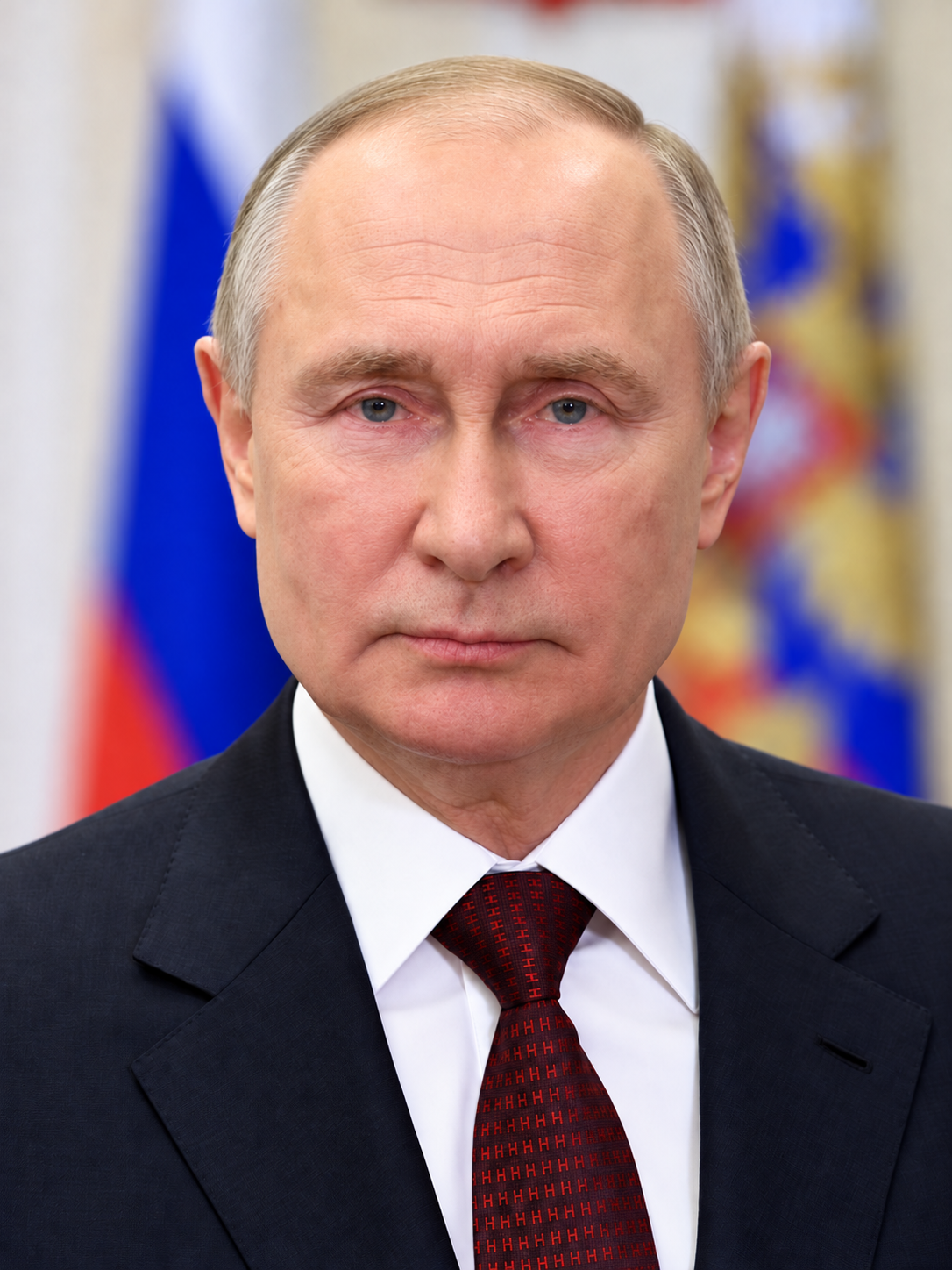 Digitally edited professional portrait of Russian President Vladimir Putin